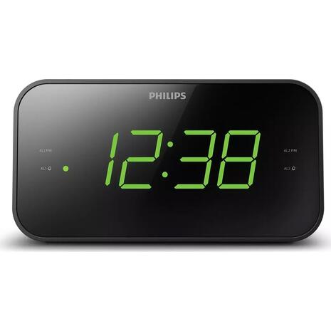 Ραδιορολόι Philips TAR3306 Ψηφιακό Επιτραπέζιο με Ξυπνητήρι Μαύρο